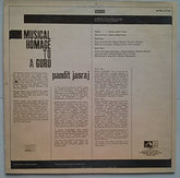 Pandit Jasraj - Musical Homage To A Guru (Vinyl) Image